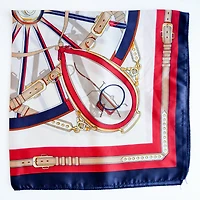 Foulard carré en satin - Rouge