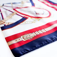 Foulard carré en satin - Rouge