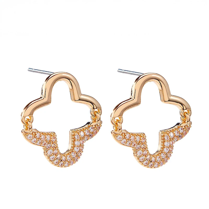 Boucles d'oreilles trèfle - Or