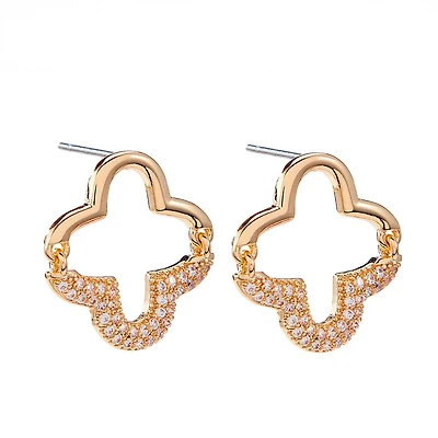 Boucles d'oreilles trèfle - Or