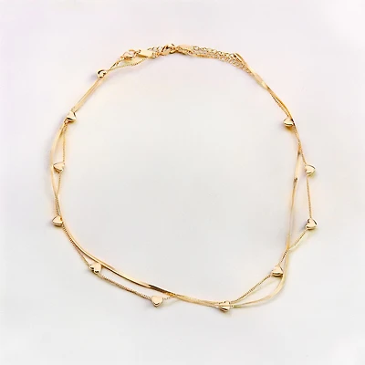 Collier pendentif - Coeur étagé or