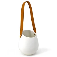 Wall planter with strap - White