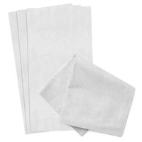 Ensemble de 4 serviettes de table en tissu - Blanc cassé