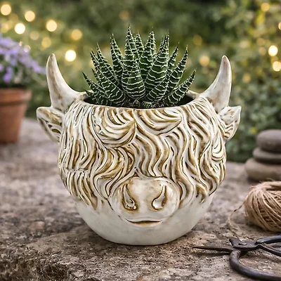 Cache-pot - Vache Highland