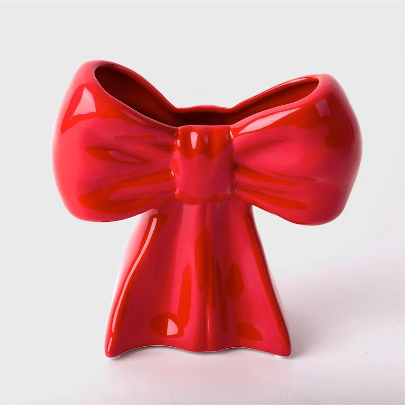 Ceramic vase - Red loop