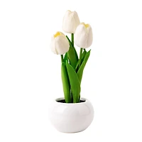 Pot with tulips - Gray