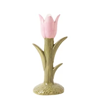 Candle holder - Pink tulips