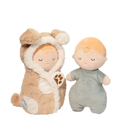 Peluche - Bébé avec couverture chiot