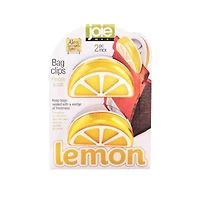 Ensemble pinces à sac (2) - Citron