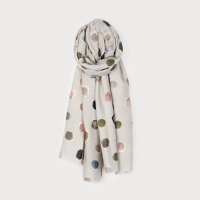 Foulard gris - Pois