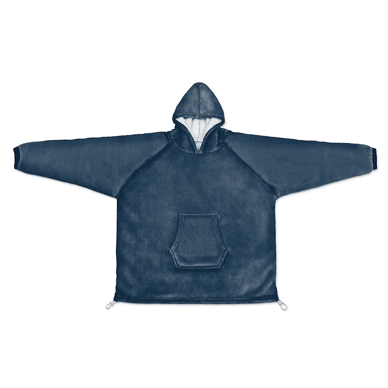 Couverture à capuche surdimensionnée - Bleu foncé