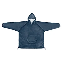 Couverture à capuche surdimensionnée - Bleu foncé