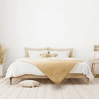 Jeté en faux cachemire - Jaune