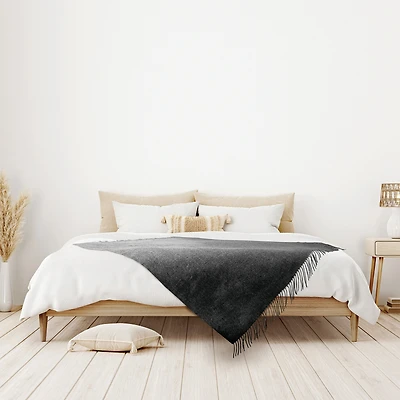 Faux cashmere throws - Charcoal