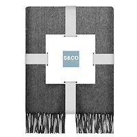 Faux cashmere throws - Charcoal