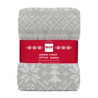 Thrown in sherpa - Pines & snowflakes