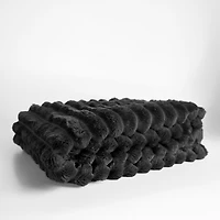 Jeté côtelé - Noir