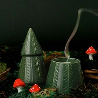 Chandelle en forme de sapin vert