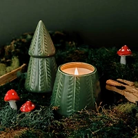 Green tree-shaped candle