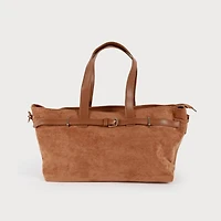 Sac hobo en faux suède - Brun