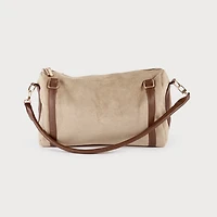 Sac de voyage en faux suède - Beige