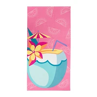 Ensemble de 2 serviettes de plage - Cocktails d'été