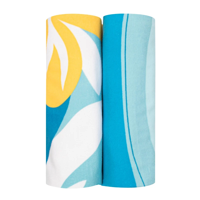 Ensemble de 2 serviettes de plage - Sable & surf