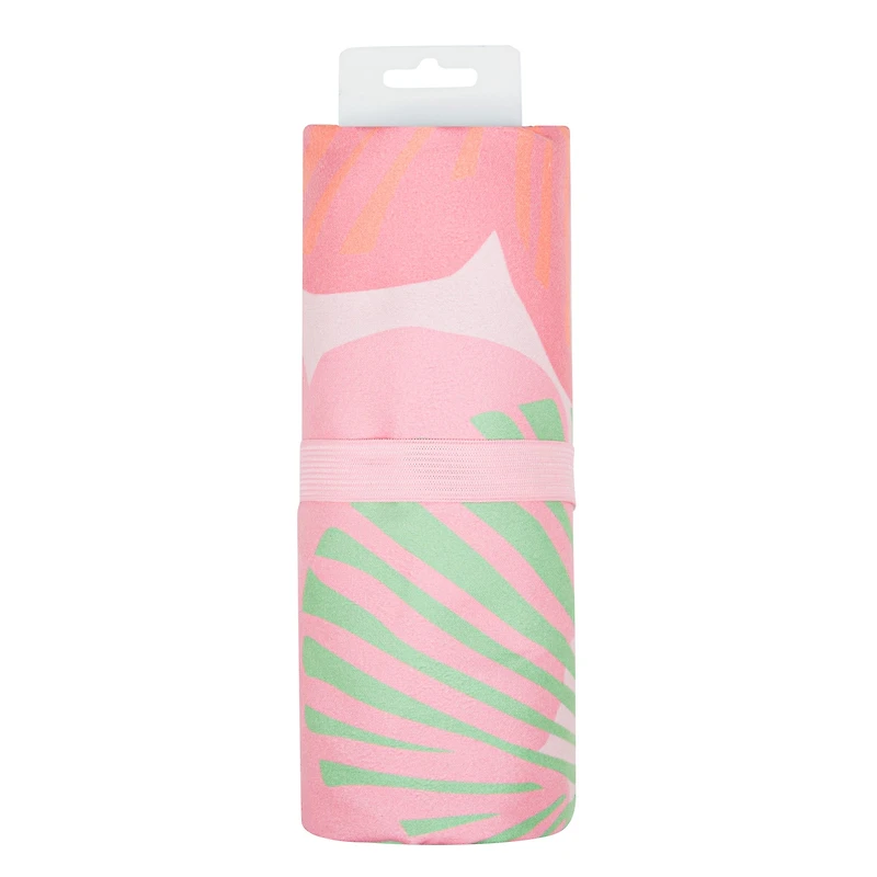 Serviette de plage réversible - Floral rétro