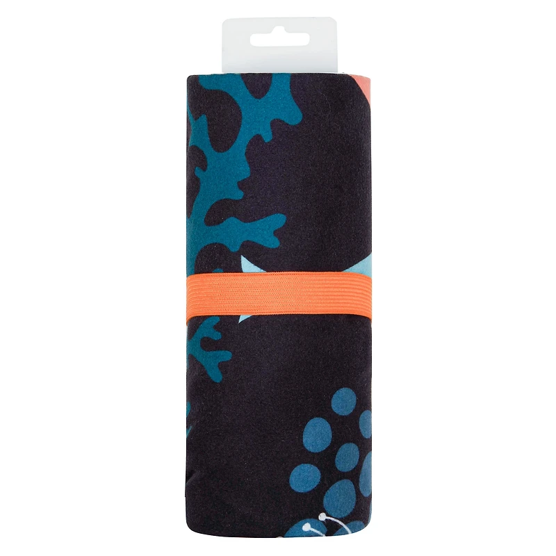 Serviette de plage réversible - Tropiques bleus