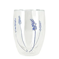 Double-walled dried flower glass - Lavender