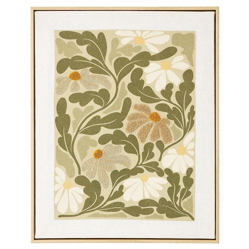 Toile brodée - Marguerites