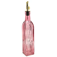 Bouteille d'huile ou vinaigre - Ambré rose
