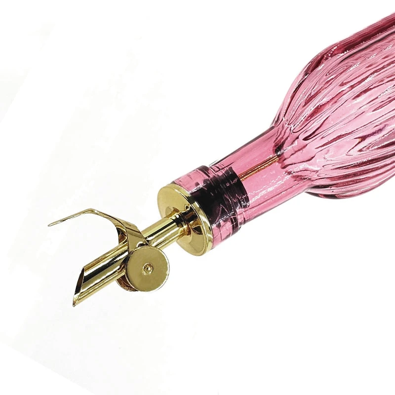 Bouteille d'huile ou vinaigre - Ambré rose