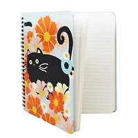 Cachier de notes - Chat fleuri