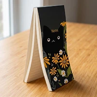 Calepin de notes - Chat fleuri