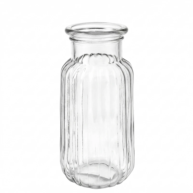 Striped glass vase