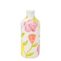 Vase cruche embossé - Fleurs
