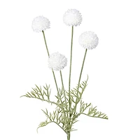Tige de pompons - Blanche