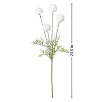 Tige de pompons - Blanche