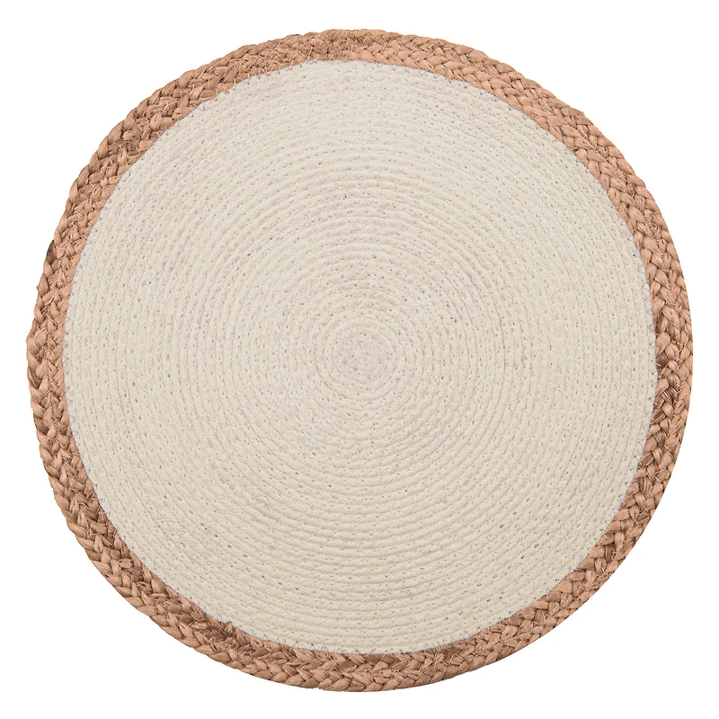 Round braided placemat - Natural