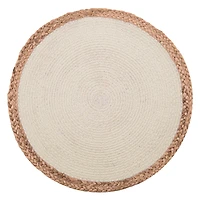 Round braided placemat - Natural