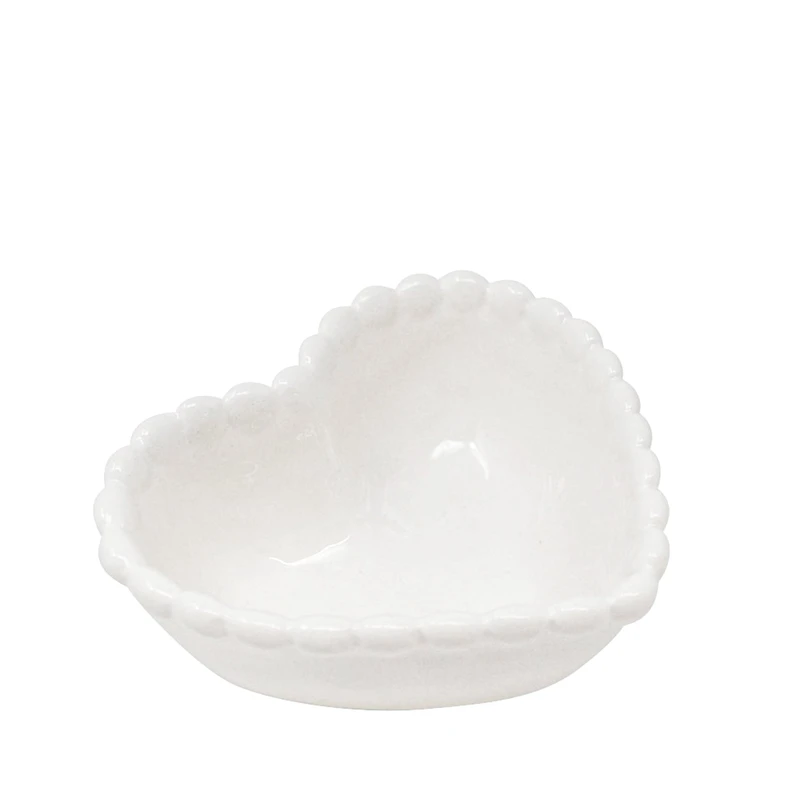 Small heart-shaped bowl - White