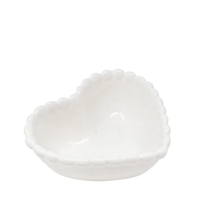 Small heart-shaped bowl - White