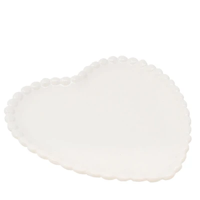 Decorative plate - White heart