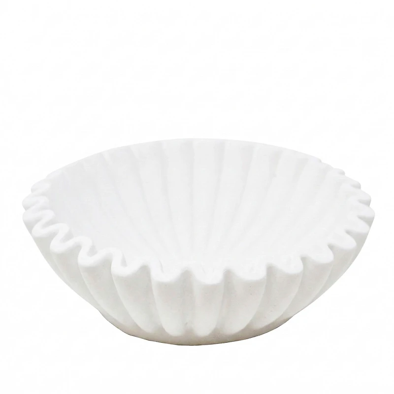 Pot blanc - Forme de coquillage