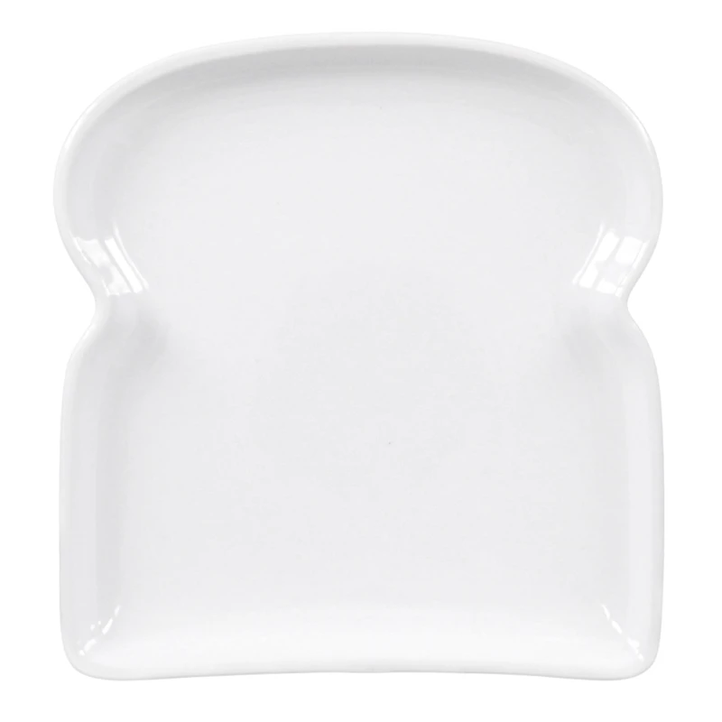 Toast-shaped plate