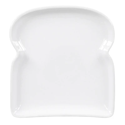 Toast-shaped plate