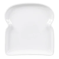 Toast-shaped plate