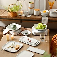 Square serving tray - Glossy white