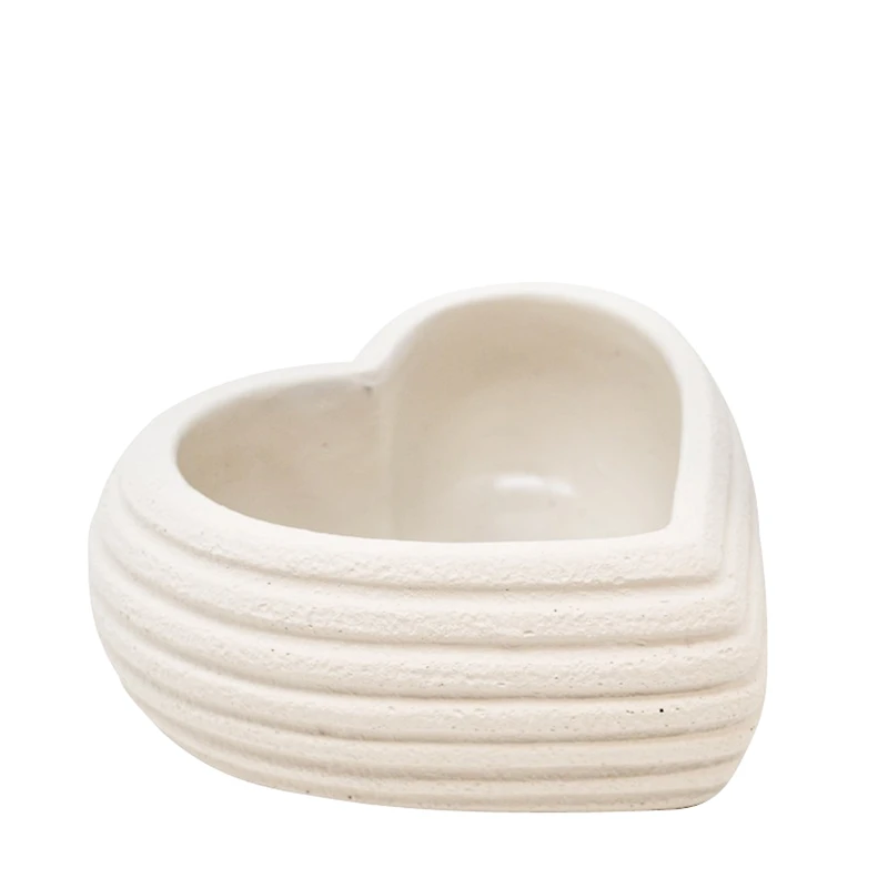 Pot en coeur - Beige
